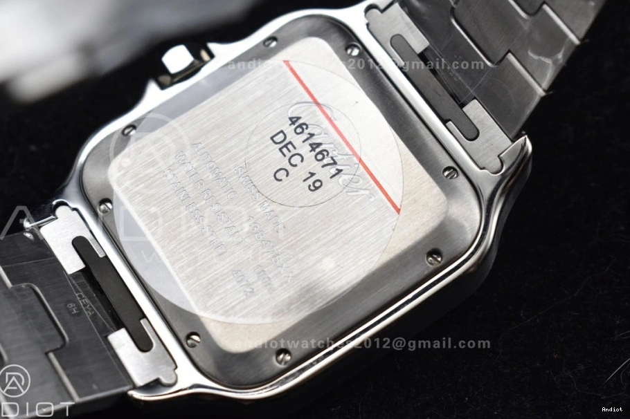 MIYOTA 1:1 Cartier Black Best 40mm on Dial SS Santos Gray Edition 9015 SS de Bezel Bracelet BVF 0401